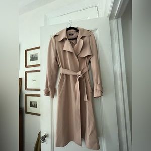 Theory Trench Coat - Oaklane Trench Coat in Admiral Crepe